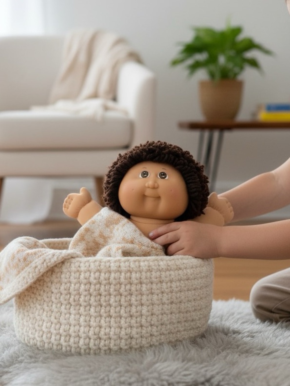 Vintage Cabbage Patch Kids Doll with Brunette Yarn Hair